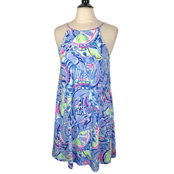 Lilly Pulitzer Dresses & Skirts - Lilly Pulitzer Margot Swing Shift Dress Blue Peri Pinch Pinch XL 26659
